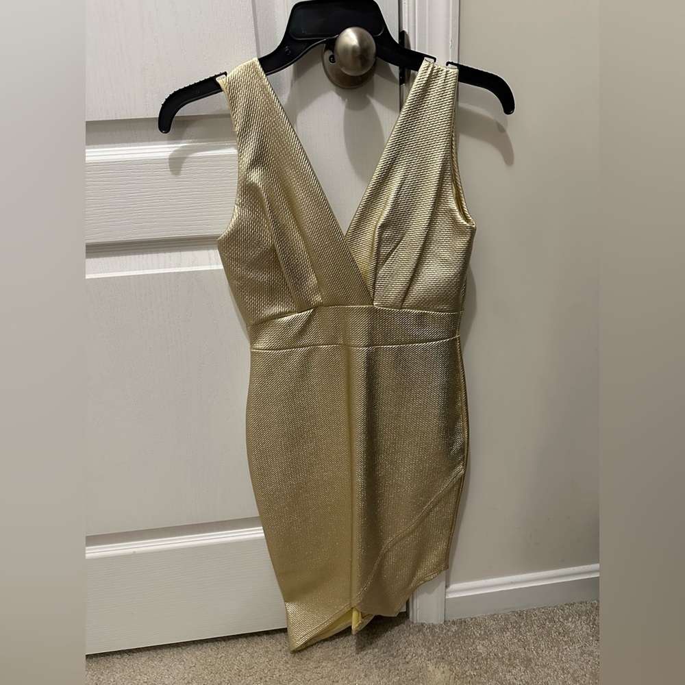 Gold semi formal dress